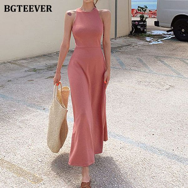 casual o-neck women a-line dress sleeveless slim waist female long dress summer ladies solid vest vestidos 2021, Black;gray
casual o-neck women a-line dress sleeveless slim waist female long dress summer ladies solid vest vestidos 2021, Black;gray