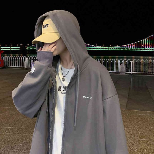 2021 autumn new hooded sweater jacket boys' couple loose casual large student jacket, Black
2021 autumn new hooded sweater jacket boys' couple loose casual large student jacket, Black
