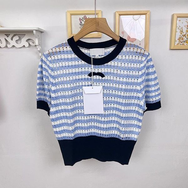 611 2022 runway summer brand same style sweater white black t shirt crew neck short sleeve pink blue women's sweaters ming
611 2022 runway summer brand same style sweater white black t shirt crew neck short sleeve pink blue women's sweaters ming