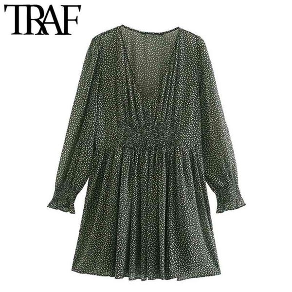 women chic fashion print ruffled mini dress vintage long sleeve with lining female dresses vestidos mujer 210507, Black;gray
women chic fashion print ruffled mini dress vintage long sleeve with lining female dresses vestidos mujer 210507, Black;gray