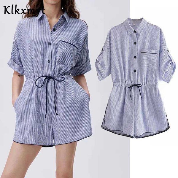 klkxmyt za women jumpsuit blue stripe short woman summer fashion sleeve casual female overalls playsuit 210527, Black;white
klkxmyt za women jumpsuit blue stripe short woman summer fashion sleeve casual female overalls playsuit 210527, Black;white