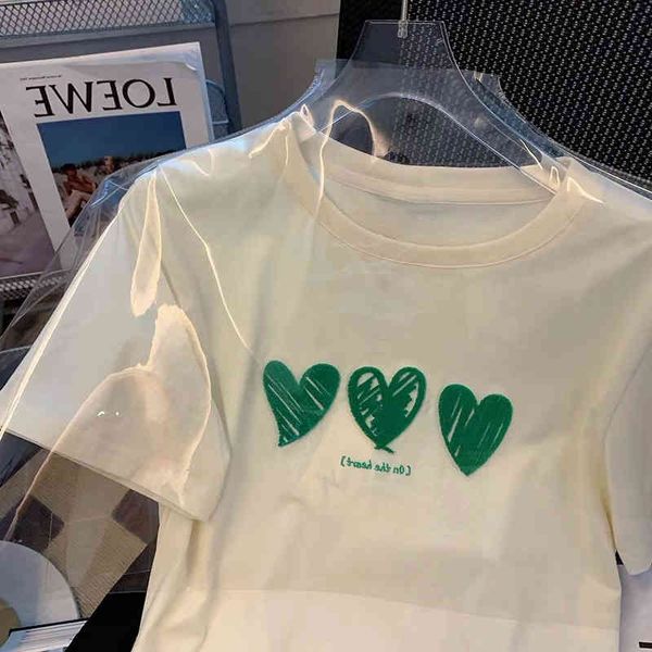 women's t-shirt summer 2022 flocking embroidered love short sleeve t-shirt women's korean loose middle and long student fashion q4, White
women's t-shirt summer 2022 flocking embroidered love short sleeve t-shirt women's korean loose middle and long student fashion q4, White