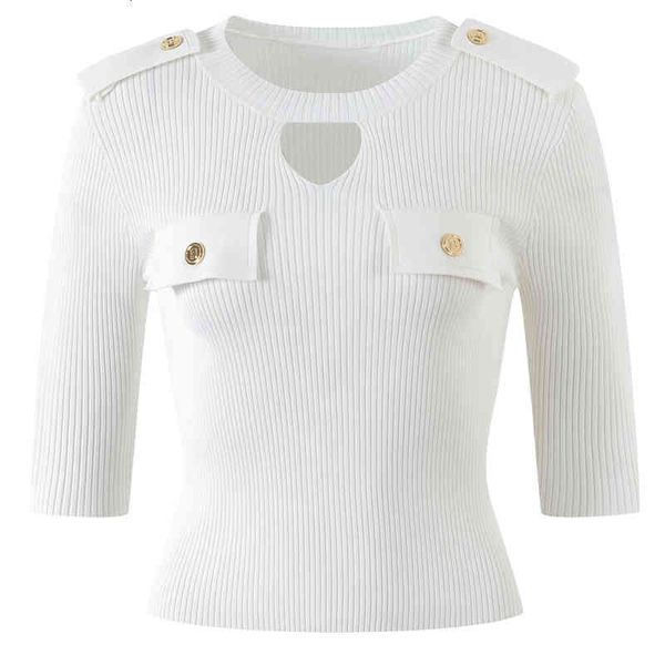 women's sweaters french temperament metal button hollow out sweater women's clothing summer fashionable short multicolor bhr3, White;black
women's sweaters french temperament metal button hollow out sweater women's clothing summer fashionable short multicolor bhr3, White;black