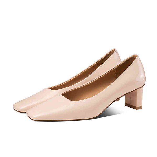 dress shoes spring and summer women's shoes square head thick heels middle cow patent leather simple four seasons lazy q5n6, Black
dress shoes spring and summer women's shoes square head thick heels middle cow patent leather simple four seasons lazy q5n6, Black