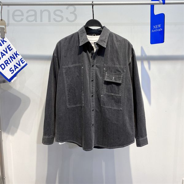 men's casual shirts designer 22 men's spring and autumn fashion washed cotton shirt gray work clothes loose open line coat gtas180, White;black
men's casual shirts designer 22 men's spring and autumn fashion washed cotton shirt gray work clothes loose open line coat gtas180, White;black