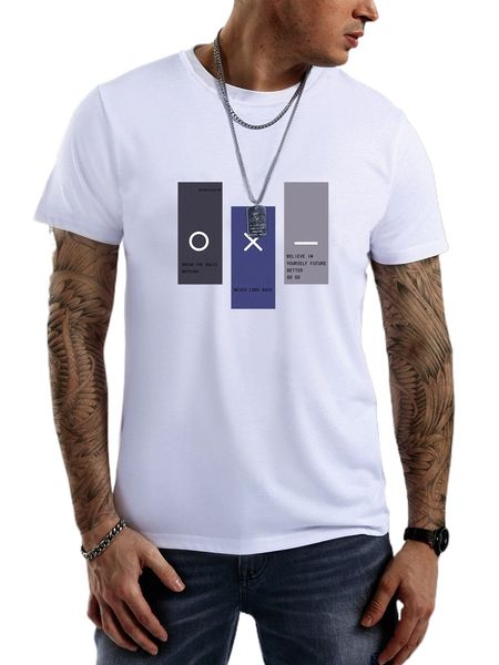 men slogan graphic tee y6th#, White;black 
men slogan graphic tee y6th#, White;black