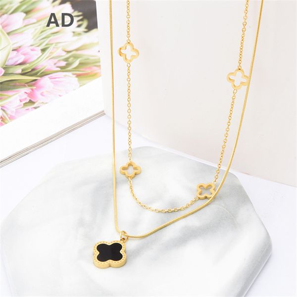 luxury design clover pendant necklace stainless steel jewelry for women gift, Silver
luxury design clover pendant necklace stainless steel jewelry for women gift, Silver