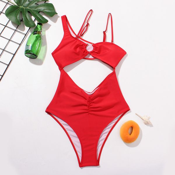 swimsuit women's triangle one-piece solid color leopard print hollowed out amazon express bikini, White;black
swimsuit women's triangle one-piece solid color leopard print hollowed out amazon express bikini, White;black