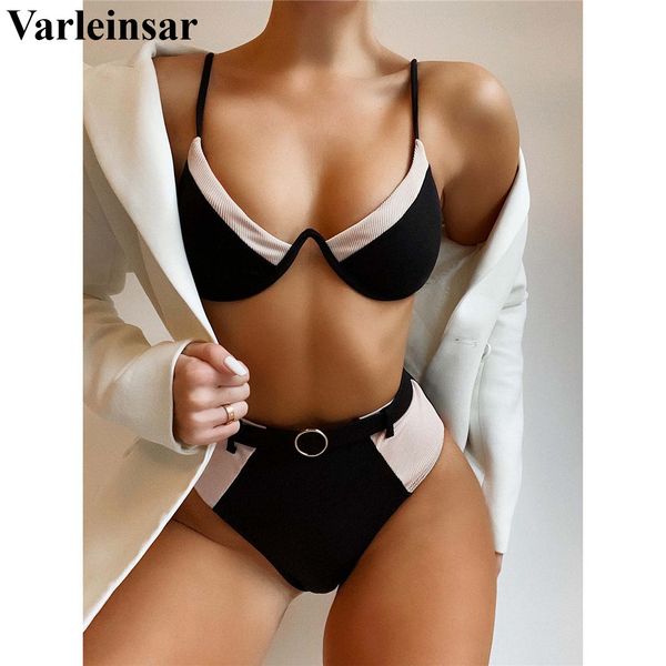 splicing v-bra high waist bikini female swimsuit women swimwear two-pieces bikini set with belt bather bathing suit swim v2954, White;black
splicing v-bra high waist bikini female swimsuit women swimwear two-pieces bikini set with belt bather bathing suit swim v2954, White;black
