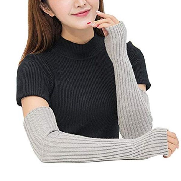 elbow & knee pads winter women's arm warmer knitted woolen sleeve solid color fine long fingerless gloves simple female mittens, Black;gray
elbow & knee pads winter women's arm warmer knitted woolen sleeve solid color fine long fingerless gloves simple female mittens, Black;gray