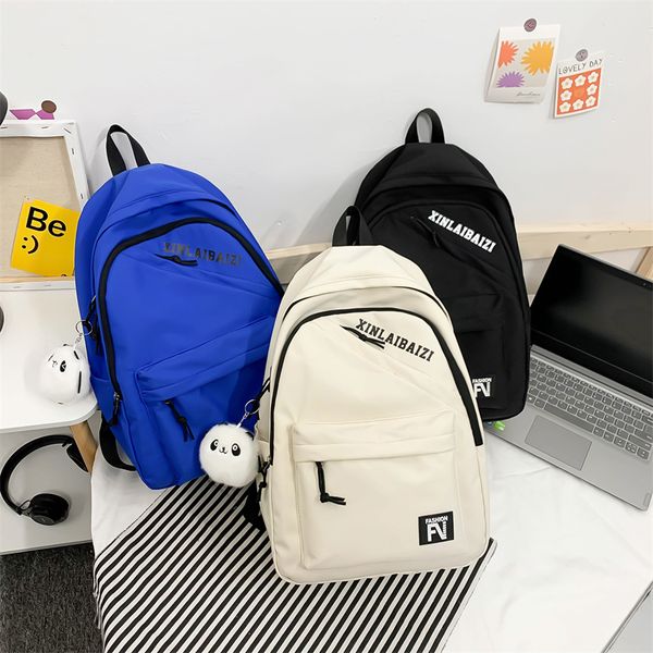 new school bag large capacity zipper simple backpack student casual shoulder bag
new school bag large capacity zipper simple backpack student casual shoulder bag