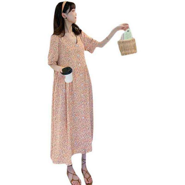 summer new maternity flowered dress long loose pregnant woman beach dress fashion printing button fly pregnancy chiffon dress j220628, White
summer new maternity flowered dress long loose pregnant woman beach dress fashion printing button fly pregnancy chiffon dress j220628, White
