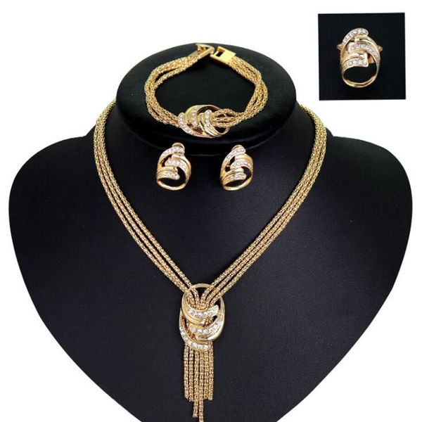 4pcs jewelry set for women african beads wedding twist choker necklace bridal dubai gold color jewellery s 220716, Slivery;golden
4pcs jewelry set for women african beads wedding twist choker necklace bridal dubai gold color jewellery s 220716, Slivery;golden