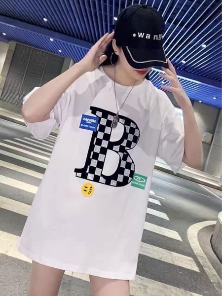 women's t-shirt designer checkerboard letter diamond white short sleeve women summer loose round neck half medium long fashion exci
women's t-shirt designer checkerboard letter diamond white short sleeve women summer loose round neck half medium long fashion exci