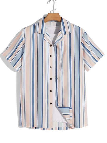 romwe guys block striped shirt without tee j6vm#, White;black
romwe guys block striped shirt without tee j6vm#, White;black