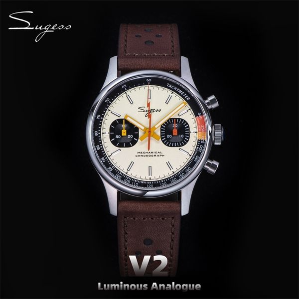sugess 1963 chronograph mechanical wristwatches seagull st19 swanneck movement pilot mens watch sapphire crystal retro xmas gift 220618, Slivery;brown
sugess 1963 chronograph mechanical wristwatches seagull st19 swanneck movement pilot mens watch sapphire crystal retro xmas gift 220618, Slivery;brown