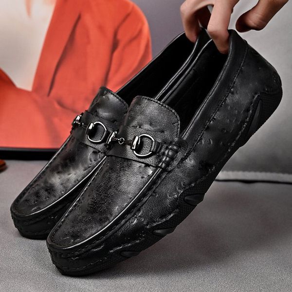 loafers men shoes pu leather solid color round toe flat casual fashion printing metal decoration classic comfortable breathable business for, Black
loafers men shoes pu leather solid color round toe flat casual fashion printing metal decoration classic comfortable breathable business for, Black