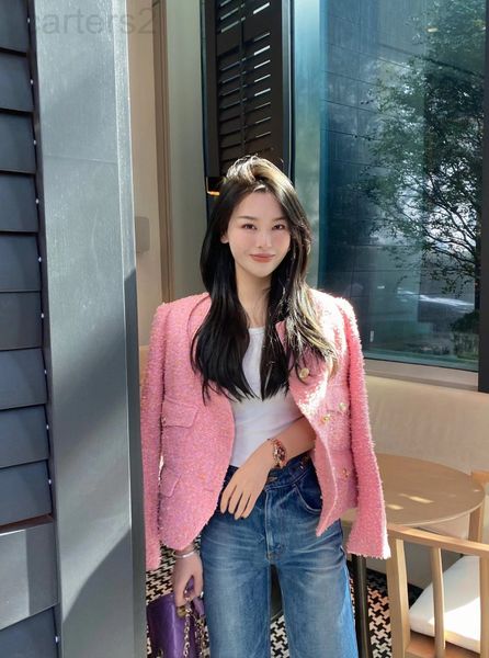 women's wool & blends designer 22 early spring new fashionable minority design pink age reducing temperament slim knit round neck tweed, Black
women's wool & blends designer 22 early spring new fashionable minority design pink age reducing temperament slim knit round neck tweed, Black