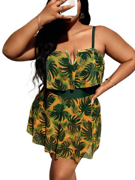 plus tropical print v wired ruffle hem high waisted bikini swimsuit r8a9#, White;black
plus tropical print v wired ruffle hem high waisted bikini swimsuit r8a9#, White;black