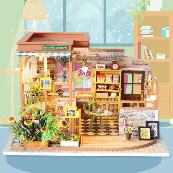 new diy wooden dollhouse kits cottage miniature with furniture light doll house model toys for children xmas gifts aa220325
new diy wooden dollhouse kits cottage miniature with furniture light doll house model toys for children xmas gifts aa220325