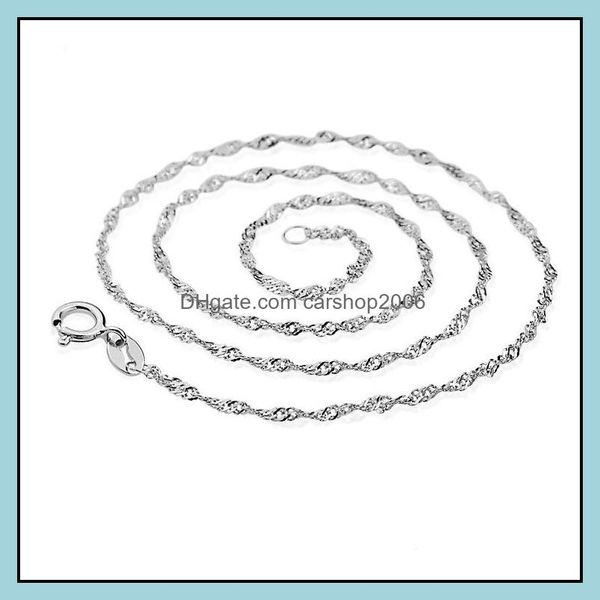 chains necklaces pendants jewelry sier plated 1.m water wave link chain of 18inch 45cm fit diy pendant for women men pl001 drop delivery 2, Silver
chains necklaces pendants jewelry sier plated 1.m water wave link chain of 18inch 45cm fit diy pendant for women men pl001 drop delivery 2, Silver