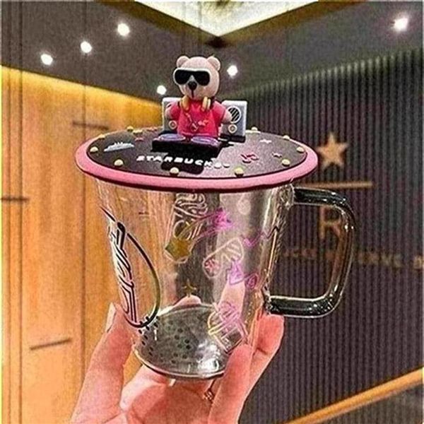 starbucks music dj mug with cute bear silicone lid rainbow glass drinking cup270o3029 
starbucks music dj mug with cute bear silicone lid rainbow glass drinking cup270o3029