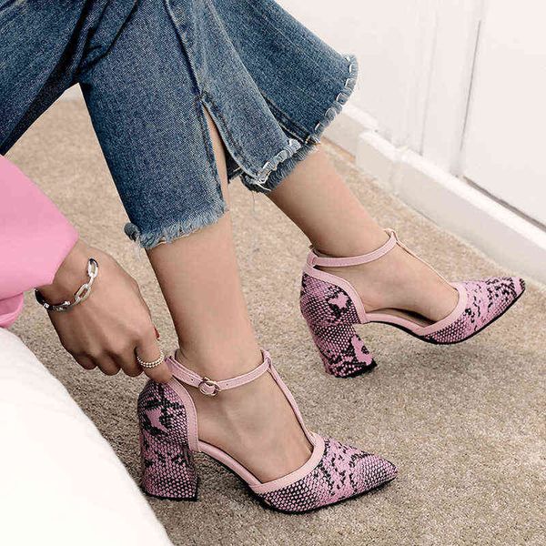 sandals fashion t straps women pumps shoes snake print sandal block high heels pointed toe office party 220427, Black
sandals fashion t straps women pumps shoes snake print sandal block high heels pointed toe office party 220427, Black
