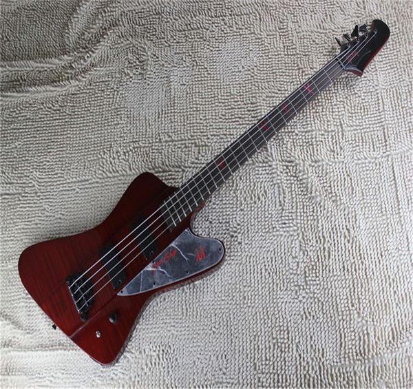 new arrival custom red electric bass guitar 4 strings thunderbird mirror shield
new arrival custom red electric bass guitar 4 strings thunderbird mirror shield