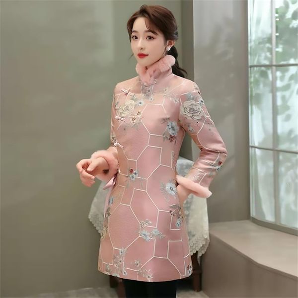 casual dresses chinese exquisite jacquard dress soft rabbit hair stand collar thin cotton clip improved cheongsam skirt 201001 mt8l, Black;gray
casual dresses chinese exquisite jacquard dress soft rabbit hair stand collar thin cotton clip improved cheongsam skirt 201001 mt8l, Black;gray