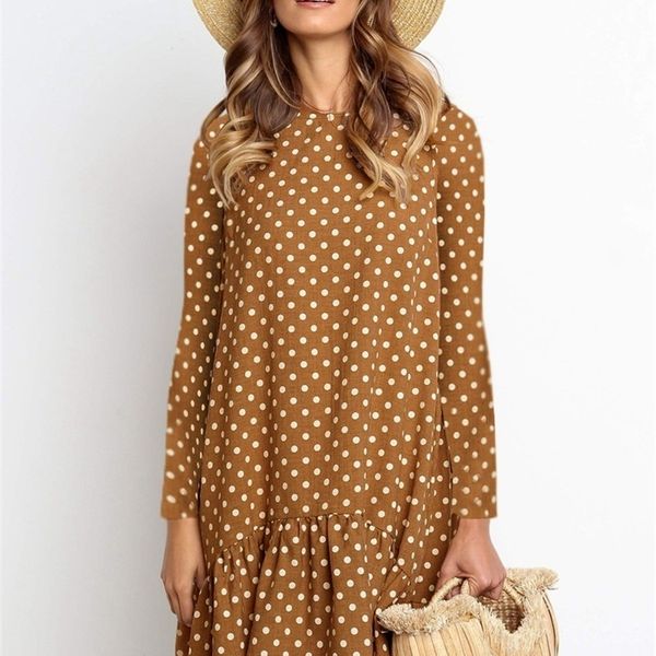 midi long sleeve polka dot dress women 2020 vestidos autumn winter party dress plus size vintage elegant mini office dress lj201114, Black;gray
midi long sleeve polka dot dress women 2020 vestidos autumn winter party dress plus size vintage elegant mini office dress lj201114, Black;gray
