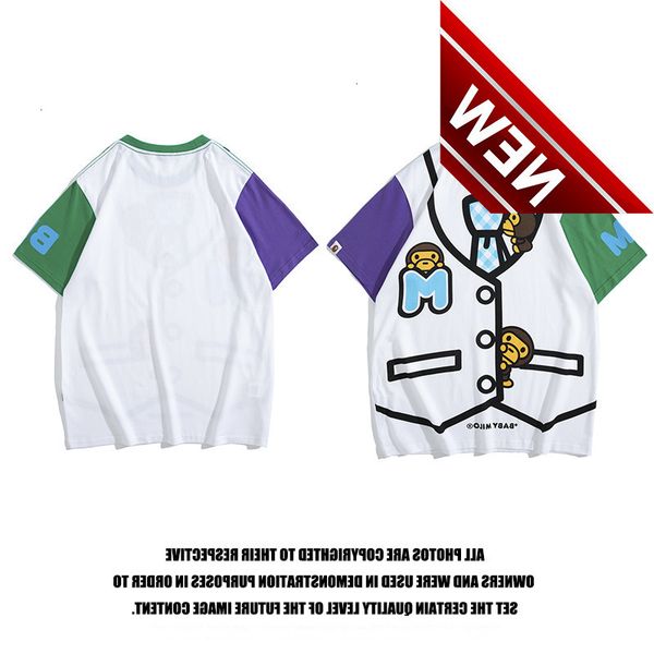 2021 summer new fashion brand bap fake vest tie monkey print men's short sleeve t-shirt, White;black
2021 summer new fashion brand bap fake vest tie monkey print men's short sleeve t-shirt, White;black