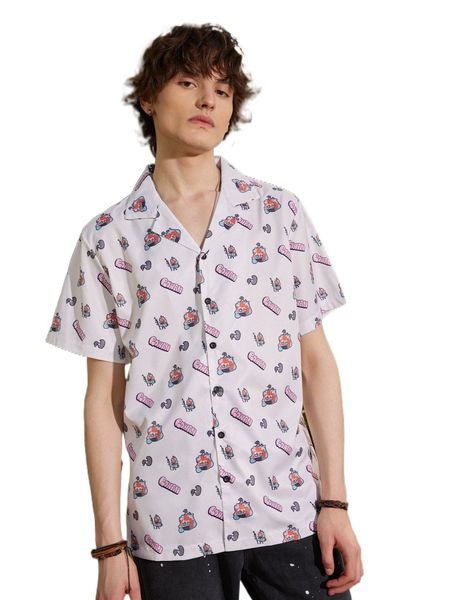 romwe x afk arena guys cartoon graphic shirt x8fs#, White;black
romwe x afk arena guys cartoon graphic shirt x8fs#, White;black