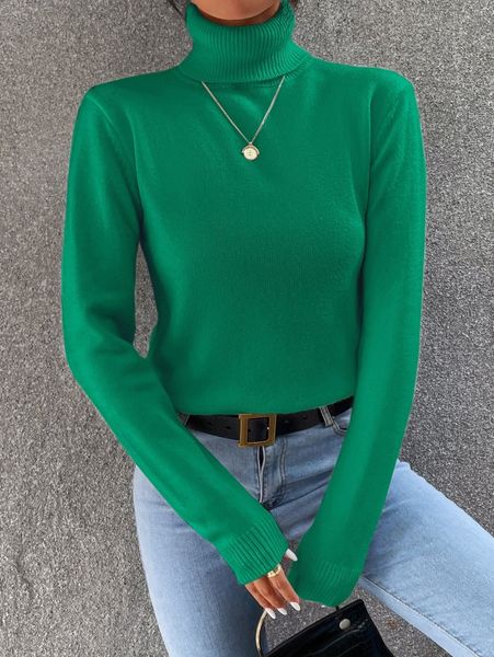 solid turtleneck sweater 88ik#, White;black 
solid turtleneck sweater 88ik#, White;black