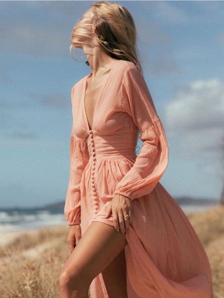 spring and summer french retro solid color temperament v-neck long skirt waist pleated loose temperament long-sleeved dress, Black;gray
spring and summer french retro solid color temperament v-neck long skirt waist pleated loose temperament long-sleeved dress, Black;gray