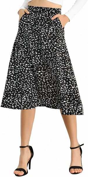 k women's floral print a-line midi skirt chiffon summer vintage skirts l1ie#, Black
k women's floral print a-line midi skirt chiffon summer vintage skirts l1ie#, Black