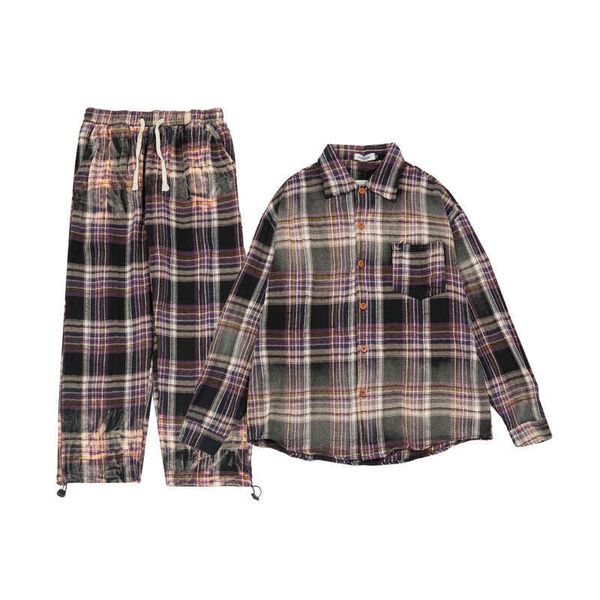 2021 autumn winter pocket plaids shirt europe america men women long sleeve casual thick cotton streetwear pants trousers tracksuit, White;black
2021 autumn winter pocket plaids shirt europe america men women long sleeve casual thick cotton streetwear pants trousers tracksuit, White;black