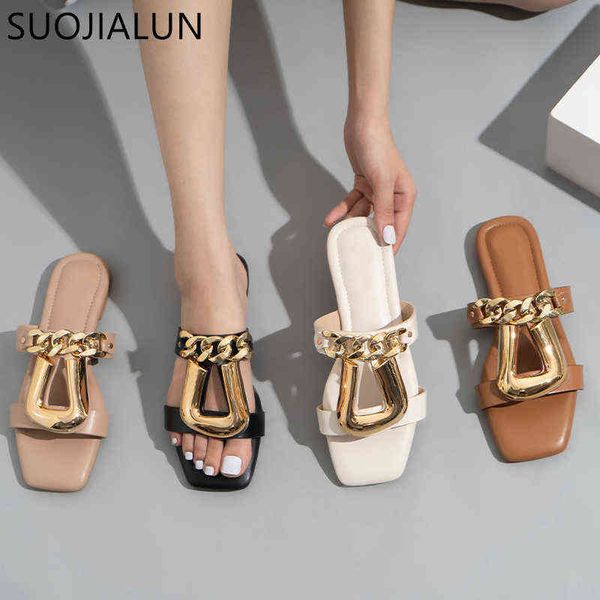 suojialun summer women slipper fashion gold buckle flat heel outdoor beach slide square toe casual slip on flip flop big size 42 220627, Black
suojialun summer women slipper fashion gold buckle flat heel outdoor beach slide square toe casual slip on flip flop big size 42 220627, Black