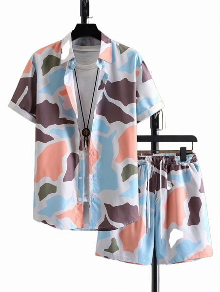 men allover print shirt & drawstring waist shorts without tee i1pk#, Gray
men allover print shirt & drawstring waist shorts without tee i1pk#, Gray