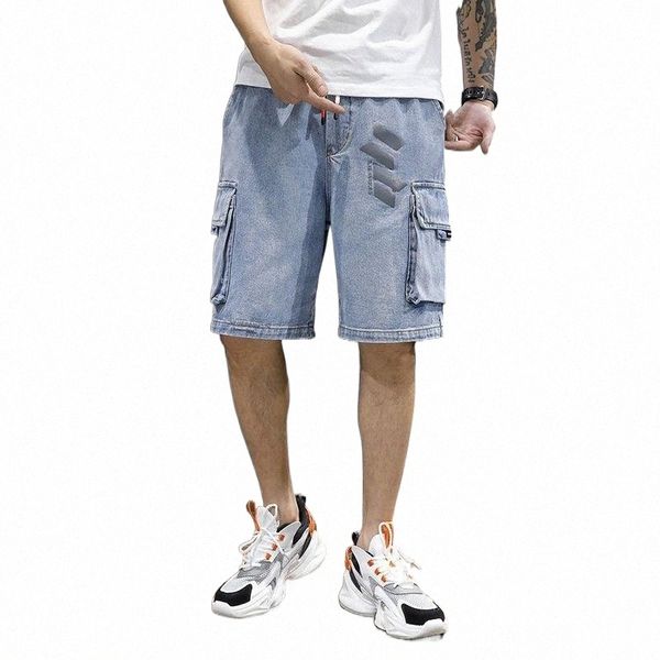 men's jeans summer brand mens denim shorts cotton cargo big pocket loose baggy wide leg embroidery bermuda beach boardshort b3iu#, Blue
men's jeans summer brand mens denim shorts cotton cargo big pocket loose baggy wide leg embroidery bermuda beach boardshort b3iu#, Blue