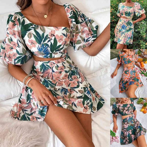 casual dresses summer women's dress large floral short sleeved two-piece suit suzb, Black;gray
casual dresses summer women's dress large floral short sleeved two-piece suit suzb, Black;gray