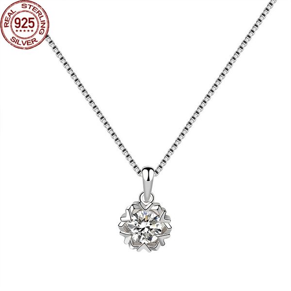 s925 sterling silver snowflake necklace pendant women's korean fashion jewelry f
s925 sterling silver snowflake necklace pendant women's korean fashion jewelry f