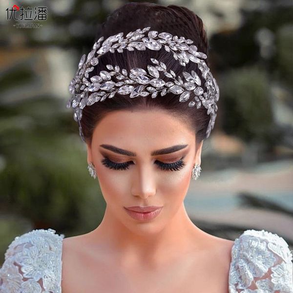 double strand headpieces diamond wedding tiara baroque crystal bridal headwear crown rhinestone with ladies jewelry hair accessories bridal, Silver
double strand headpieces diamond wedding tiara baroque crystal bridal headwear crown rhinestone with ladies jewelry hair accessories bridal, Silver