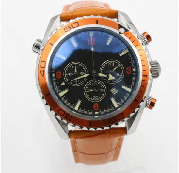 sports watch chronograph limited watch orange bezel black dial quartz professional dive wristwatch folding clasp men watches, Slivery;brown
sports watch chronograph limited watch orange bezel black dial quartz professional dive wristwatch folding clasp men watches, Slivery;brown