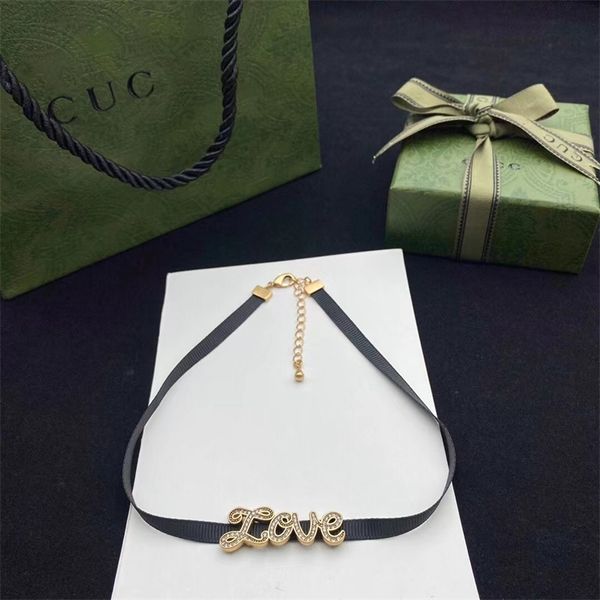 fashion jewelry online 21 new letter love neck chain women's net red same and diamond inlaid black rope necklace, Silver
fashion jewelry online 21 new letter love neck chain women's net red same and diamond inlaid black rope necklace, Silver