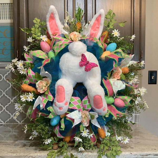 rabbit wreath decoration easter thief bunny butt with ears cartoon bunny shape cute ornaments hanging decorative flowers & wreaths loose gem, Black
rabbit wreath decoration easter thief bunny butt with ears cartoon bunny shape cute ornaments hanging decorative flowers & wreaths loose gem, Black