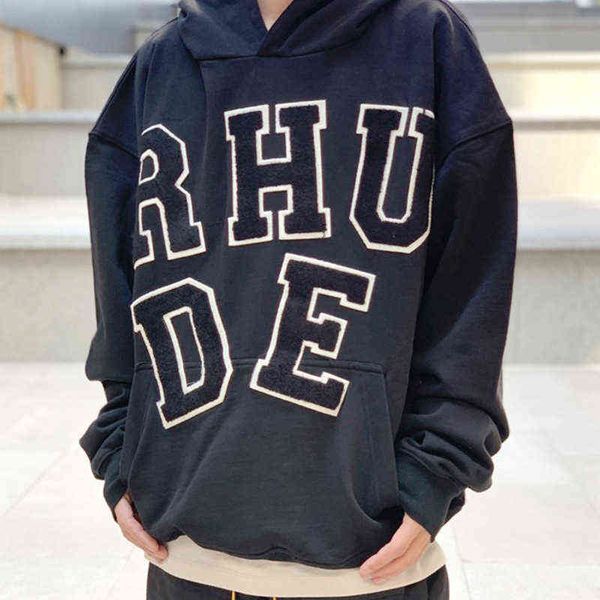 for men hoodies designer hip hop rhude high street fashion brand letter flocking embroidery loose thin terry hoodie women's men's, Black
for men hoodies designer hip hop rhude high street fashion brand letter flocking embroidery loose thin terry hoodie women's men's, Black