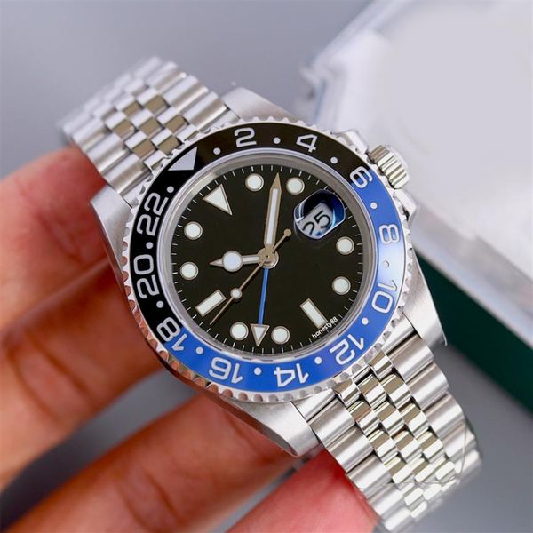 mens watches gmt wristwatches 40mm automatic mechanical montre de luxe ceramic clock dial stainless steel strap folding buckle wat302s, Slivery;brown
mens watches gmt wristwatches 40mm automatic mechanical montre de luxe ceramic clock dial stainless steel strap folding buckle wat302s, Slivery;brown