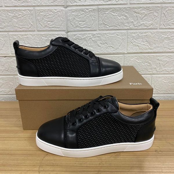 fashion designer mens women shoes red bottoms real leather 50 %offf comfortable casual fashion white paris ace luxurys flat sneakers 35 -47, Black
fashion designer mens women shoes red bottoms real leather 50 %offf comfortable casual fashion white paris ace luxurys flat sneakers 35 -47, Black