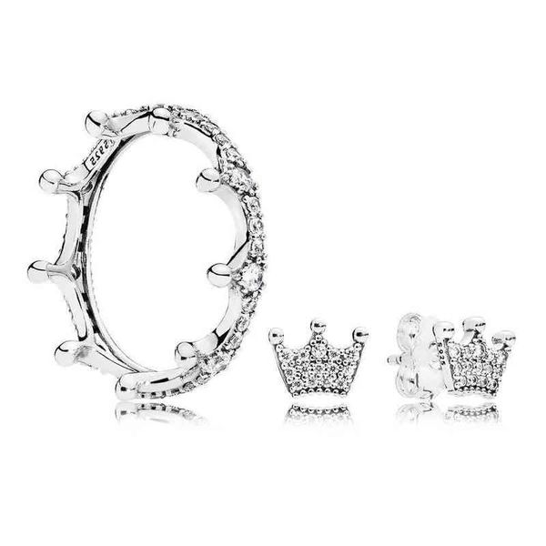 new 100% 925 sterling silver simple and elegant original enchanted crown ring earring studs set charming gift recommended aa220315
new 100% 925 sterling silver simple and elegant original enchanted crown ring earring studs set charming gift recommended aa220315