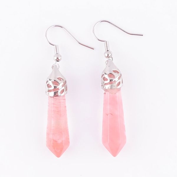 hanging dangle earrings for women girls jewelry watermelon crystal hexagonal pointed reiki chakra beads earring pair dr3076, Silver
hanging dangle earrings for women girls jewelry watermelon crystal hexagonal pointed reiki chakra beads earring pair dr3076, Silver